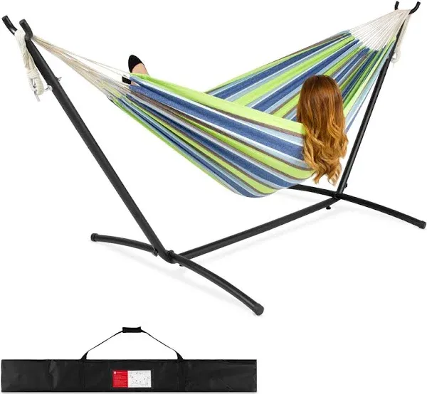 Best Choice Products Double Hammock with Steel Stand, Desert