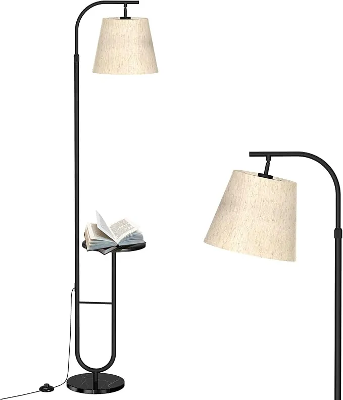 Biukouei Modern Floor Lamp with Tray Table