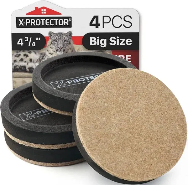 X-PROTECTOR Heavy-Duty Furniture Sliders for Hardwood Floors