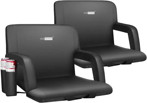 VIVOHOME Reclining Stadium Seat Chair with Backrest and Armrests