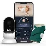 Owlet - Dream Duo: Dream Sock Baby Monitor and HD Camera - Deep Sea Green