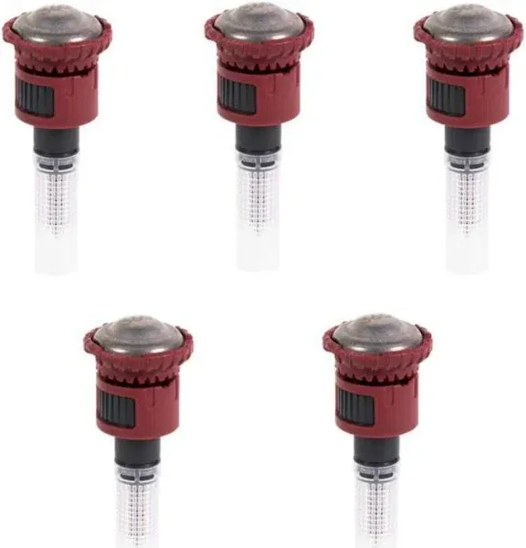 5-Pack Adjustable Rotary Nozzles with 17-24&#039; Spray Radius - Efficient Watering