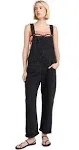 Free People Cotton Ziggy Denim Overalls - Mineral Black - Size XL