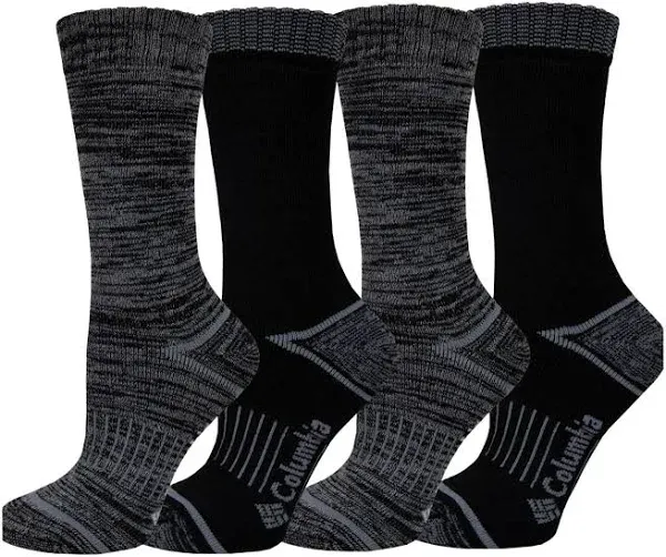 Columbia Full Cushion Crew Socks 4 Pairs Purple / Gray