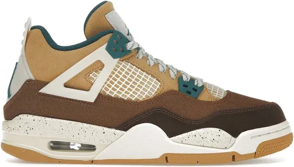 Air Jordan 4 Retro Cacao Wow Grade School Lifestyle Shoes (Cacao Wow/Geode Teal) Free Shipping