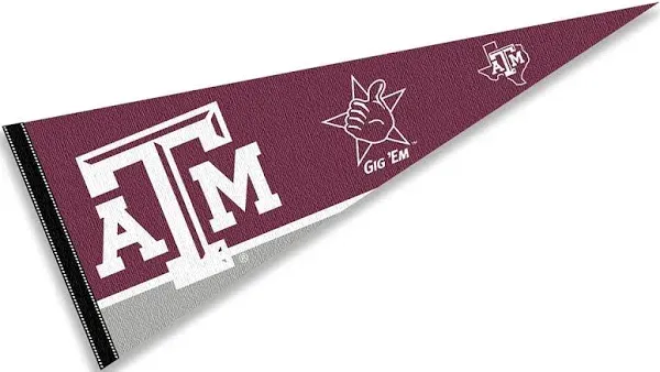 College Flags & Banners Co. Texas A&M Aggies Gig Em Logo Pennant