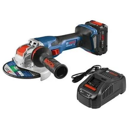 Bosch GWX18V-13CB14-RT PROFACTOR 18V Spitfire X-LOCK Connected-Ready 5 - 6 in. Cordless Angle Grinder Kit with Slide Switch (8.0 Ah) (Renewed)