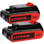 3000mAh 20V Replacement for Black and Decker Battery LBXR20 Max Lithium ion LB20 LBX20 LST220 LBXR2020-OPE LBXR20B-2 LB2X4020,2-Pack