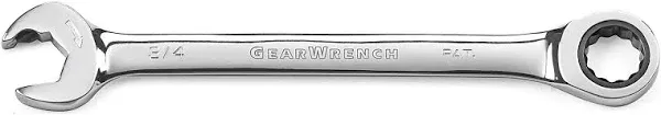 GEARWRENCH 12 Pt. Open End Ratcheting Combination Wrench, 9/16" - 85578