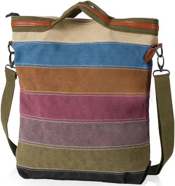 Womens Shoulder Bags Canvas Hobo Handbags Multi-Color Casual Messenger Bag Top Handle Tote Crossbody Bags