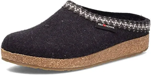 HAFLINGER Unisex Grizzly Zig Zag Wool Clogs