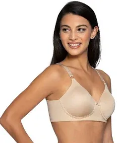 Vanity Fair Women's Full Coverage Beauty Back Smoothing Bra, 4-Way Stretch Fabric, Lightly Lined Cups up to DD