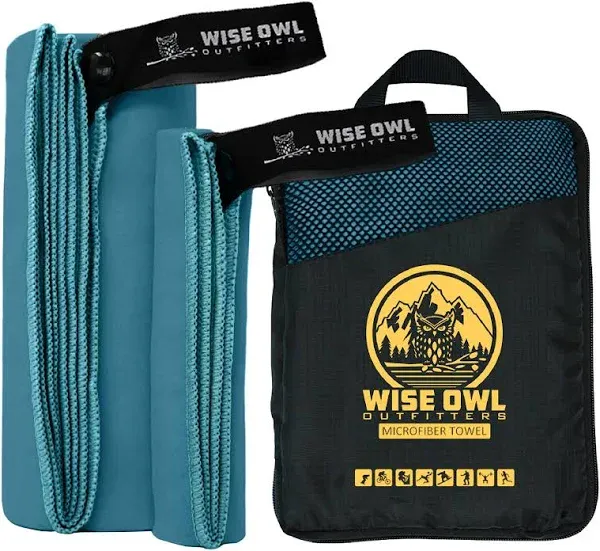 Camping Towel by Wise Owl Outfitters - Ultra Soft Compact Quick Dry Microfiber