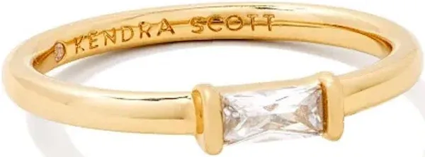 Kendra Scott Juliette Band Ring White Crystal