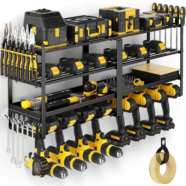 POKIPO Power Tool Organizer Wall Mount Extended Large Heavy Duty Drill Holder...