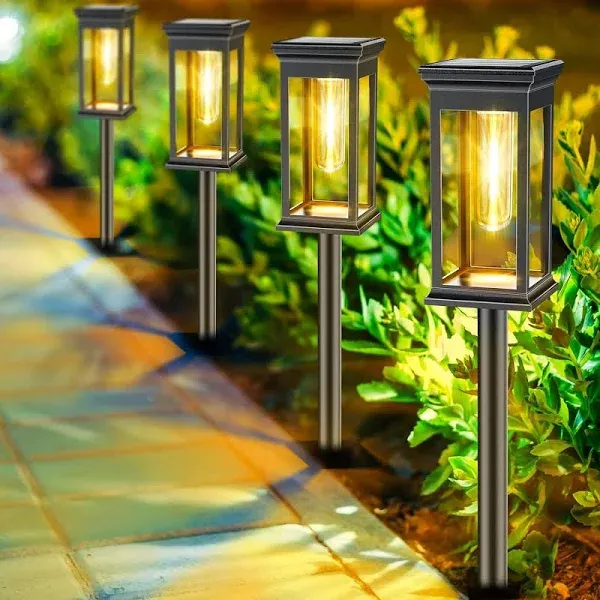 SOLARBABY Solar Pathway Lights Outdoor, Upgraded 4 Pack Outdoor Solar Lights,...