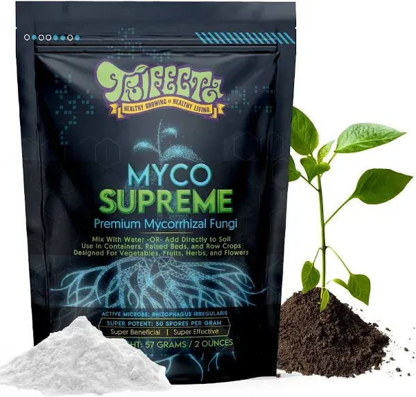 Mycorrhizal Fungi for Soil, Root Stimulator for Plants, Ultra Concentrated Mycorrhizae for Plants Strong Roots & Living Soil, Trifecta Myco Supreme Plant Root Stimulator for Tree, Rose and Flower Care