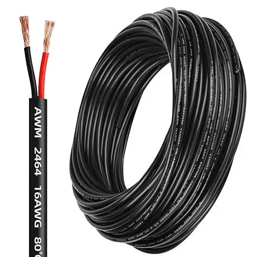 18 Gauge 4 Conductor Electrical Wire Stranded PVC Cord 50ft