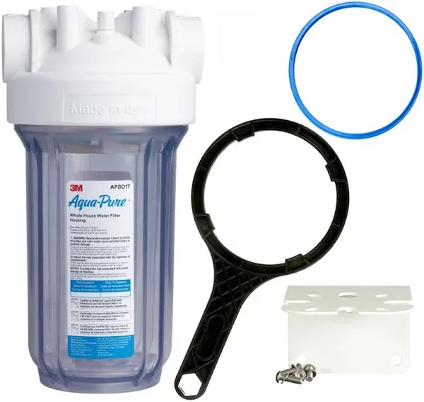 3M Aqua-Pure 5639203 AP801T 1" NPT Clear Whole House Large Diameter Filter Housing