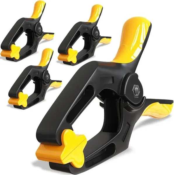 6 Inch Spring Clamps Heavy Duty - 4 Pack Large Plastic Clamps for Woodworking, C