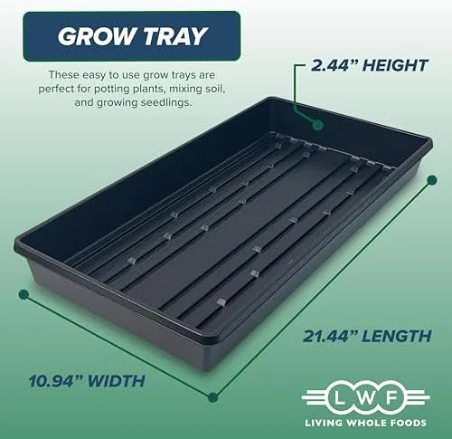 10 Pack Plant Trays Heavy Duty Reusable Garden Seed Starter Grow Tray 10 X 20?