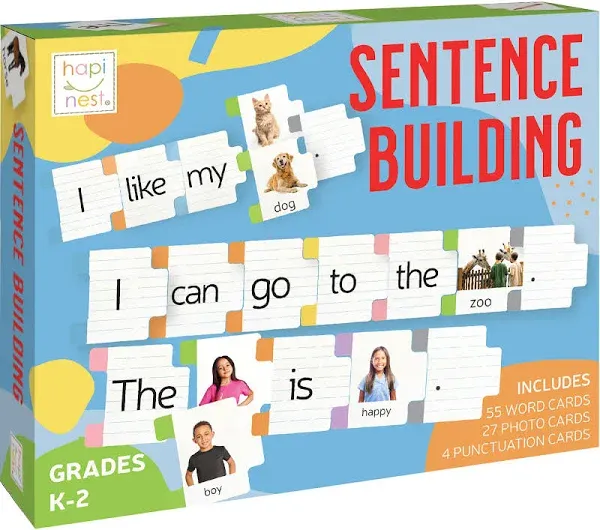 Hapinest Sentence Building Learning Game for Kids Grammar Reading An