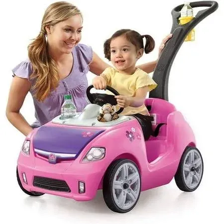 Whisper Ride II Pink Kids Push Car and Ride on Toy for Toddlers