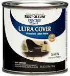 Rust-Oleum Painter's Touch 2X Ultra Cover Premium Latex Paint, Satin Canyon Black, 1/2 Pt.