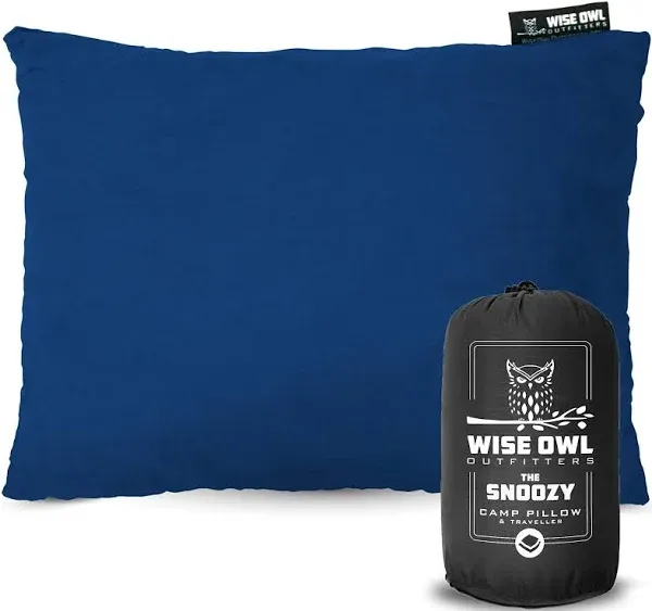 Wise Owl Outfitters Camping Pillow - Camping Essentials and Travel Pillow for Airplanes, Camping, and Travel - Memory Foam Washable Pillow - Small