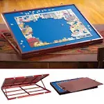 Bits and Pieces Puzzle Expert Wooden Tilt-Up Folding Jigsaw Table