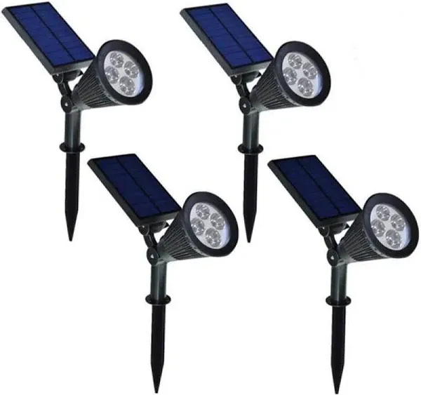 Solar Spotlight for Tree, Driveway, Yard, Lawn, Pathway, Garden (4-Pack)