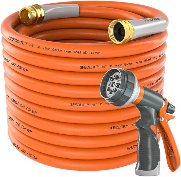 Garden Hose 75 ft x 5/8 in Heavy Duty, Flexible and Lightweight Water Hose, B...