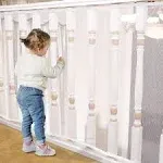 Minne Baby Banister Guard for Baby - 10ft x 3ft, Child Safety Net, Stair Railing Proof Mesh for Kids, Toys, Pets - White