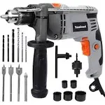 7.5-Amp Hammer Drill with Aluminum Alloy Housing with3000RPM Variable Speed - Orange - Aluminum/Metal