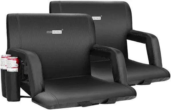 Vivohome Reclining Stadium Seat Chair with Backrest and Armrests