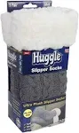 Huggle Slipper Socks Ultra Plush Fleece Non-Slip Charcoal Gray One Size Fits All