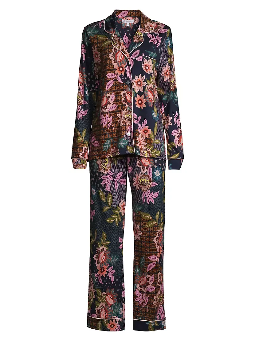 Cotton-Blend Floral 2-Piece Pajama Set