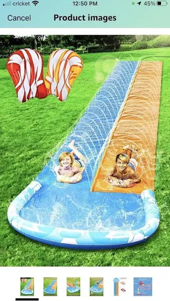 22.5ft Water Slide with Build in Sprinkler &amp; 2 Bodyboards Summer Water Toy