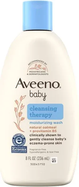 Aveeno Baby Cleansing Therapy Moisturizing Wash Natural Oatmeal (8 fl oz)