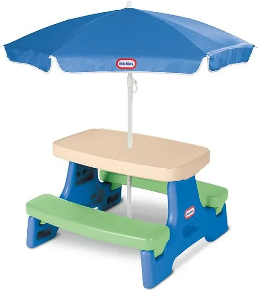 Little Tikes Easy Store Jr. Picnic Table with Umbrella