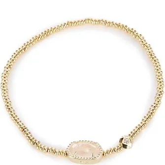 Kendra SCOTT- Grayson Stretch Bracelet Gold Rose Quartz