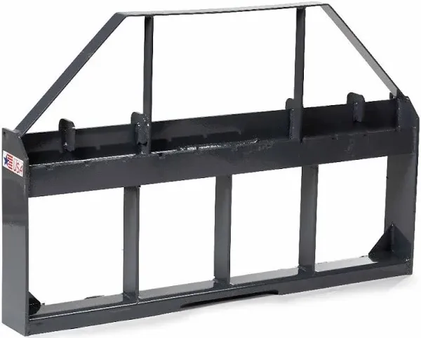 Titan Attachments UA Pallet Fork Frame Only Attachment, USA Made, Rate 4,000 LB, Skid Steer Quick Tach Tractor