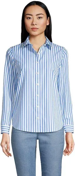 Lands' End Women's Petite No Iron Button Front Shirt