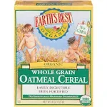 Earth's Best Organic Whole Grain Oatmeal Cereal, 8 Ounce