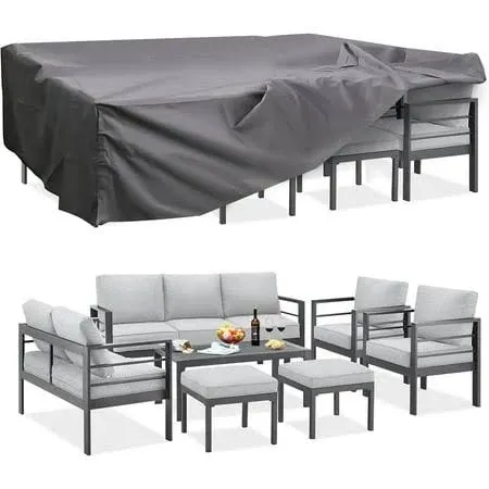 AECOJOY 7 Pieces Outdoor Conversation Set