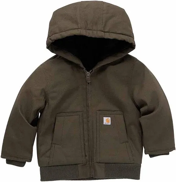 Carhartt Boys' Insulated Hooded Canvas Active Jacket