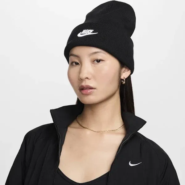 Nike Peak Futura Tall Cuff Beanie Black - White