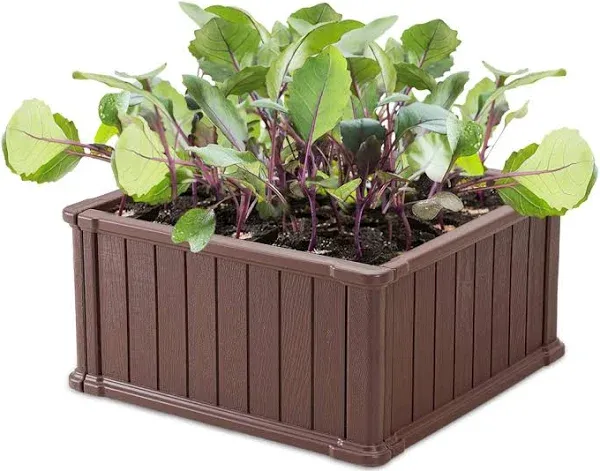 Ehhly Raised Garden Beds Outdoor Extra Thick Plastic Planter Box for Outdoor Plants