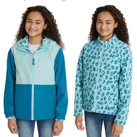 Eddie Bauer Girl’s Youth Lone Peak 3-in-1 Aqua Blue Winter Jacket  NWT