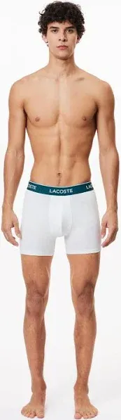 Lacoste Men's Essential 3 Pack Allover Croc Boxer Briefs